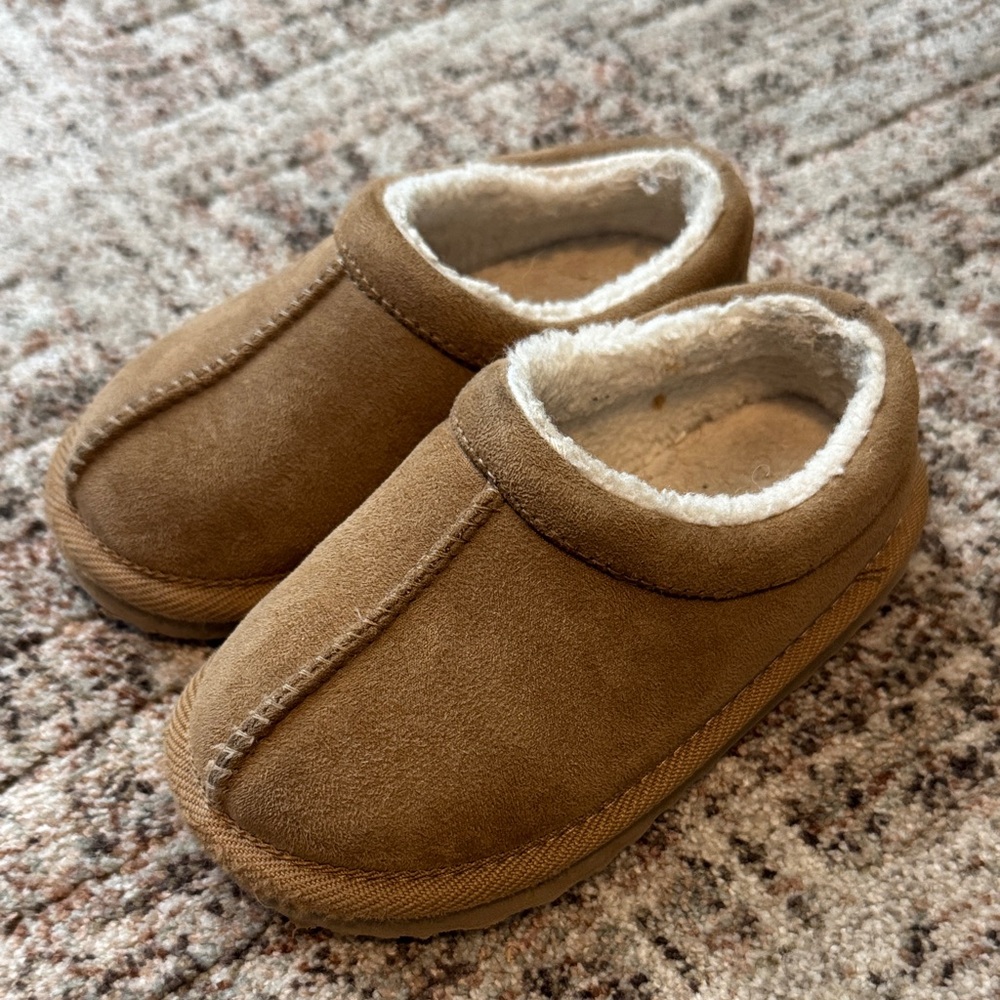 Cozy Brown Suede Slippers